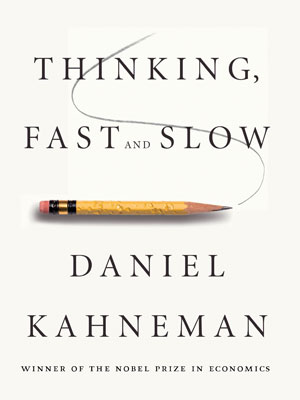 这是一个思考的封面的照片,快和慢的丹尼尔•卡尼曼(Daniel Kahneman)。